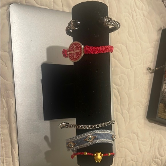 Red and Silver Women's Bracelet Set - Picture 1 of 1